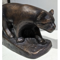 Bronze \"Chat sylvestre\" signé GICÉ 01