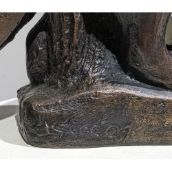 Bronze \"Chat sylvestre\" signé GICÉ 01