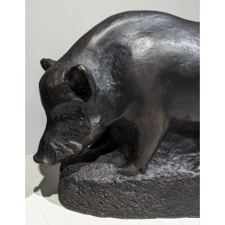 Bronze \"Sanglier flairant\" par GICÉ