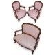 Salon cabriolet miniature style Louis XV
