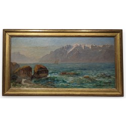 Tableau \"Le Grammont\" signé V. GILLIAND