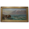 Paintings | Painting entitled ‘Le Grammont’ signed by V. GILLIAND Moinat SA  – Antiques and home décor