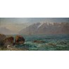 Paintings | Painting entitled ‘Le Grammont’ signed by V. GILLIAND Moinat SA  – Antiques and home décor