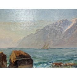 Paintings | Painting entitled ‘Le Grammont’ signed by V. GILLIAND Moinat SA  – Antiques and home décor