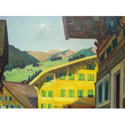 Paintings | ‘Rougemont’ oil painting, monogrammed ABG – Moinat SA  – Antiques and home décor