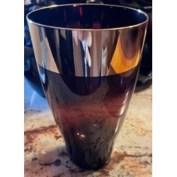 A carafe and five glasses made of gilded Bohemian crystal