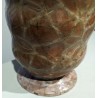 Vase balustre en céramique craquelée orange