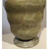 Green crackled ceramic baluster vase
