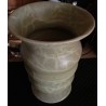 Green crackled ceramic baluster vase