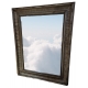 Miroir rectangulaire, en résine moulée