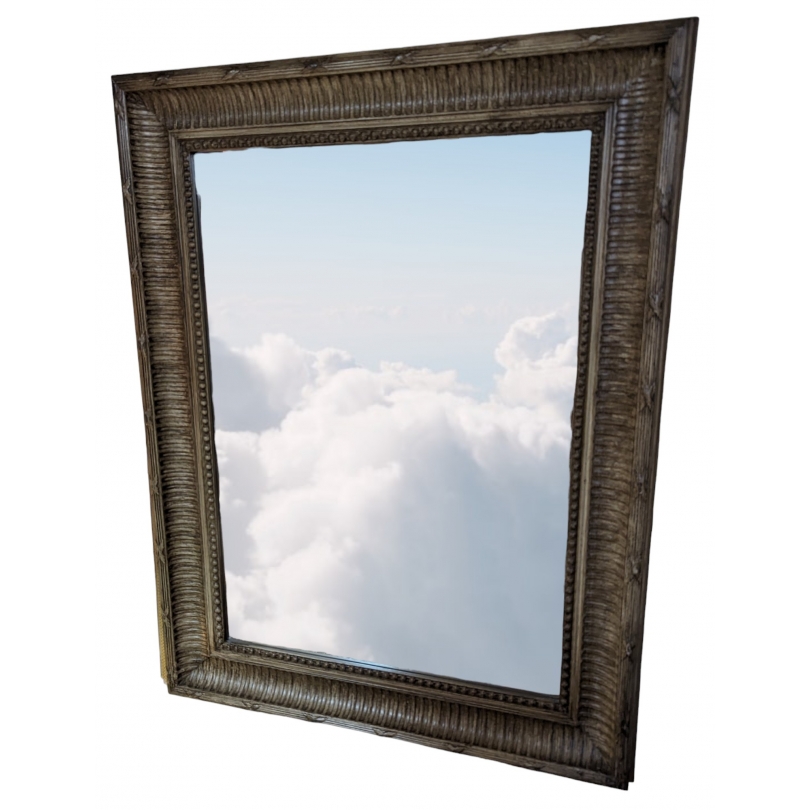 Miroir rectangulaire, en résine moulée