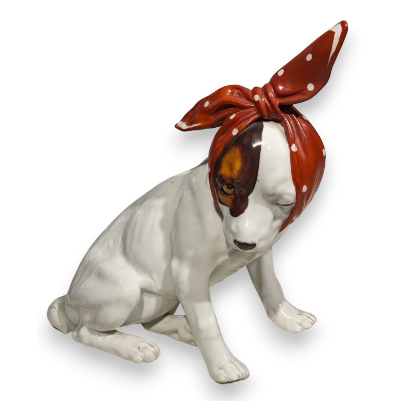 Chien au turban en porcelaine
