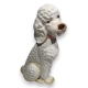 Caniche au collier rose en porcelaine PORCEGAMA