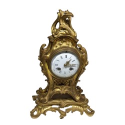 Louis XV bronze clock