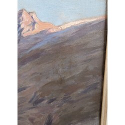 Tableau \"Paysage alpestre\" signé DE BEAUMONT