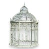 White galvanised steel aviary