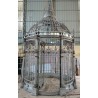 White galvanised steel aviary