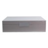Silver-grey lacquered watch box