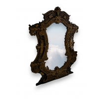 Miroir en bois ajouré