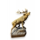 Grand cerf en bois sculpté de Brienz