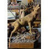 Grand cerf en bois sculpté de Brienz