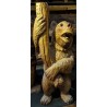 Paire de piétements Ours en bois sculpté de Brienz