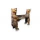 Banc Ours en bois sculpté de Brienz