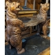 Banc Ours en bois sculpté de Brienz
