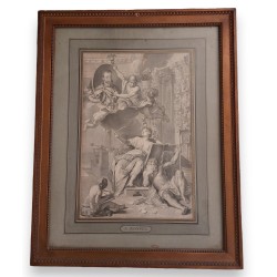 Gravure "Scène mythologique" par COYPEL