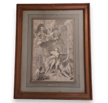 Gravure "Scène mythologique" par COYPEL