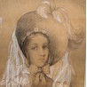 Dessin "Autoportrait" signé Aimée RAPIN