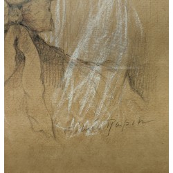Dessin "Autoportrait" signé Aimée RAPIN