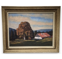 Tableau "Paysage du Jura" signé R. BESSON