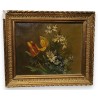 Tableau \"Bouquet de fleurs\" signé F. ROUGE