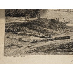 Gravure "Lac de Genève" par PÉRIGNON