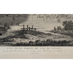 Gravure "Lac de Genève" par PÉRIGNON