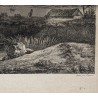 Gravure "Lac de Genève" par PÉRIGNON